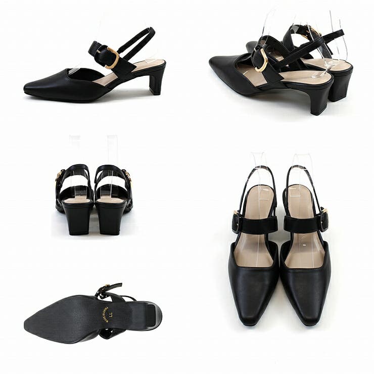 【極美品】VIVAIA ビバイア　スクエアトゥ　ストラップ　ブラック　23cm スクエアトゥ – VIVAIA JAPAN