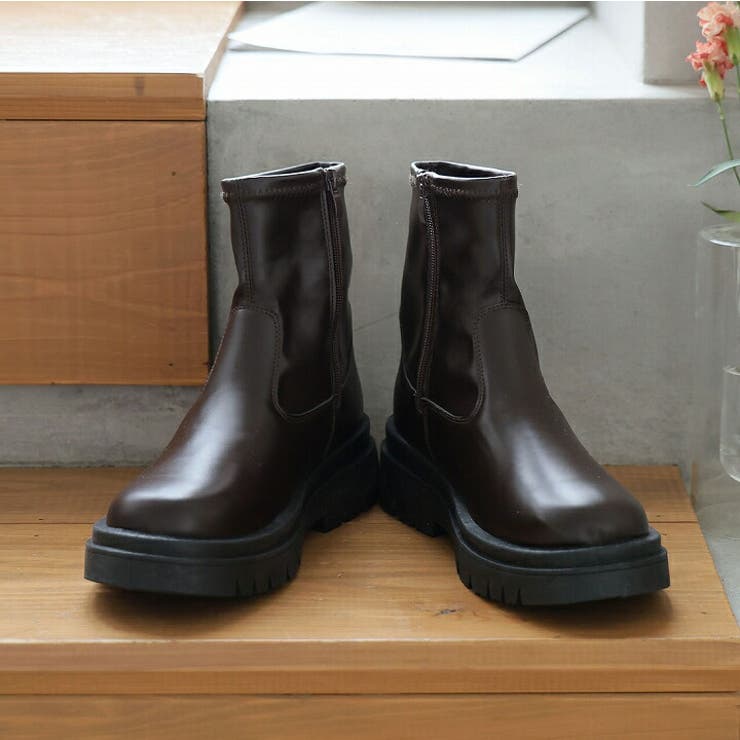 晴雨兼用 厚底ストレッチブーツ | VIVIAN COLLECTION | 詳細画像20 