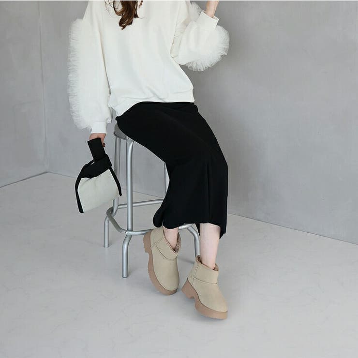 もふぽか厚底5.5cmチャンキーヒールムートンブーツ | VIVIAN COLLECTION | 詳細画像15 