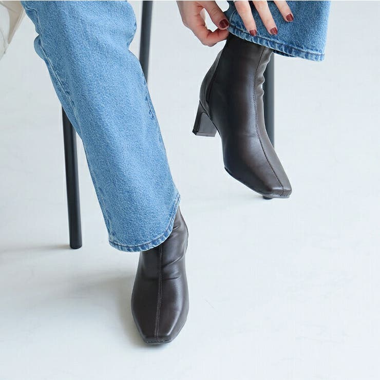 プレートヒールストレッチショートブーツ | VIVIAN COLLECTION | 詳細画像12 