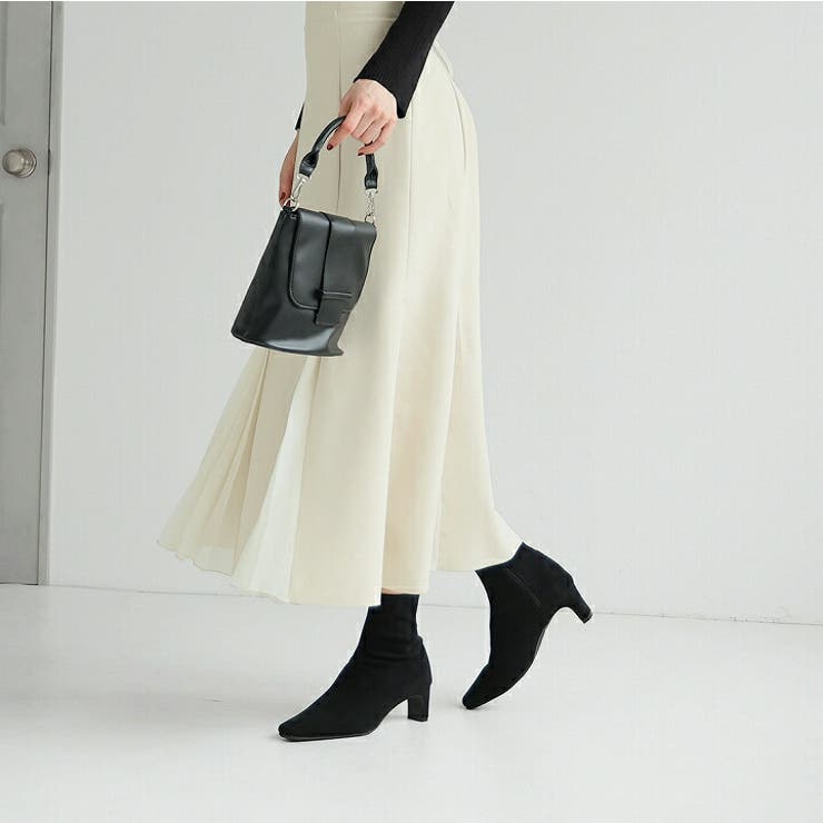 プレートヒールストレッチショートブーツ | VIVIAN COLLECTION | 詳細画像16 