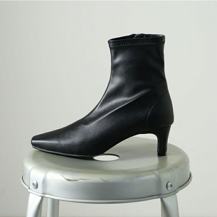 プレートヒールストレッチショートブーツ | VIVIAN COLLECTION | 詳細画像5 