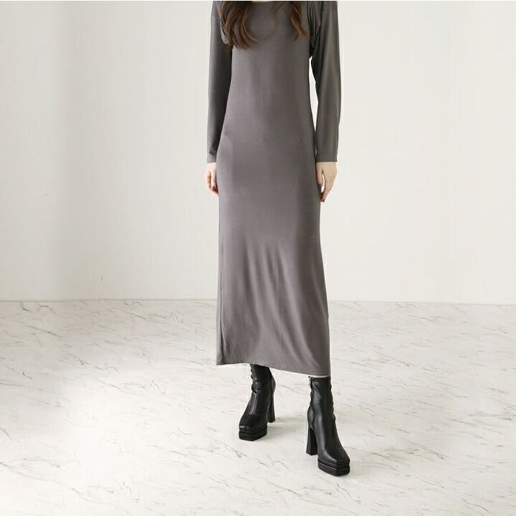 スクエアトゥ厚底プラットフォームストレッチショートブーツ | VIVIAN COLLECTION | 詳細画像8 