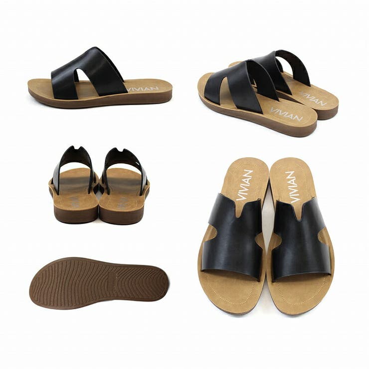 サッ！と履けるカジュアルコンフォートスリットデザインサンダル | VIVIAN COLLECTION | 詳細画像3 