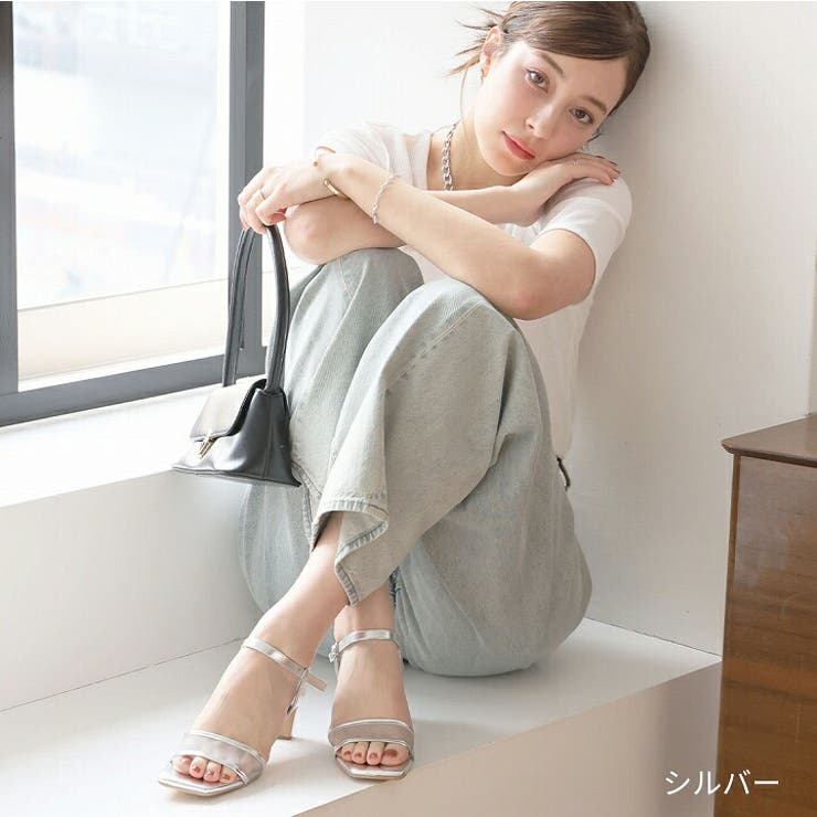 スクエアトゥシアーチュールストラップサンダル | VIVIAN COLLECTION | 詳細画像20 