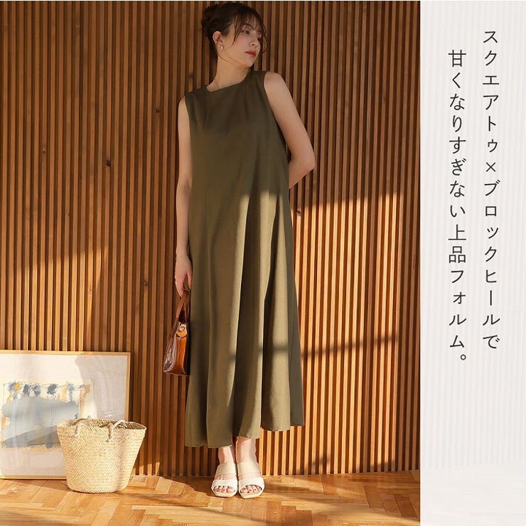 サッ！と履けるスクエアトゥスリットデザインバンドサンダル | VIVIAN COLLECTION | 詳細画像6 