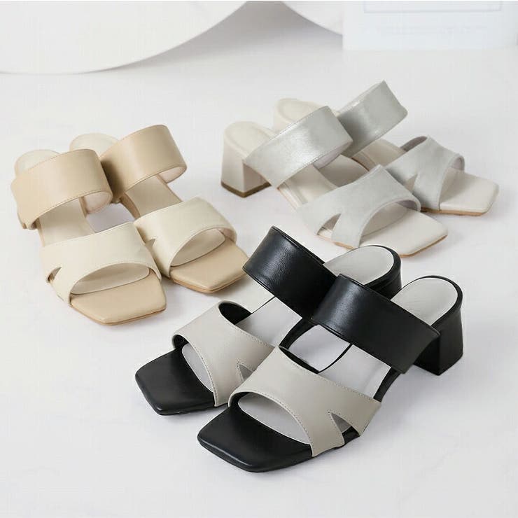 サッ！と履けるスクエアトゥスリットデザインバンドサンダル | VIVIAN COLLECTION | 詳細画像8 