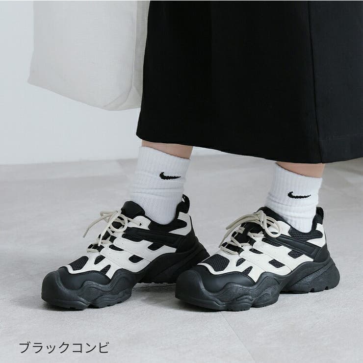 豪華 厚底コンビカラーアウトドアスニーカー[品番：VIVS0009998 コレクション