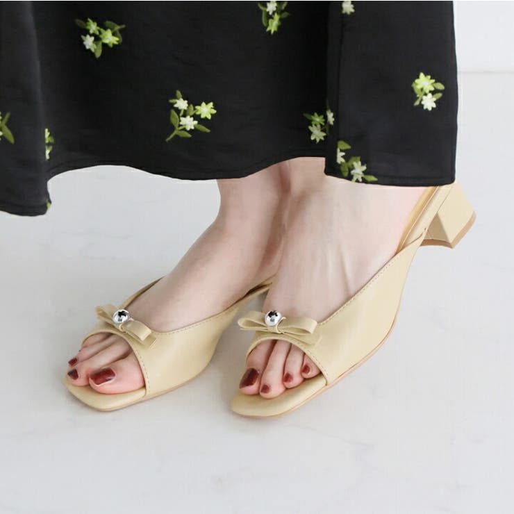 リボンメタルパーツミュールサンダル | VIVIAN COLLECTION | 詳細画像20 