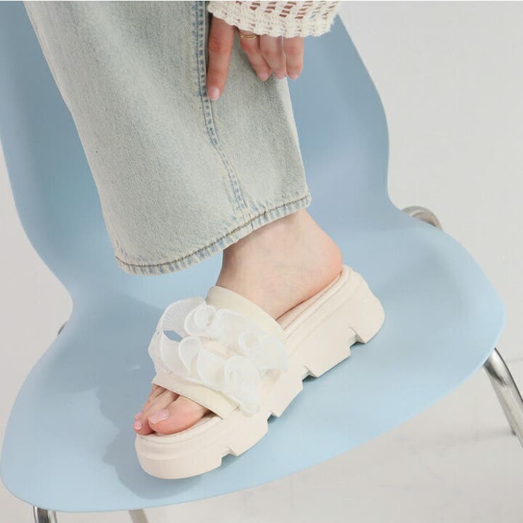 シアーフリル厚底サンダル | VIVIAN COLLECTION | 詳細画像16 