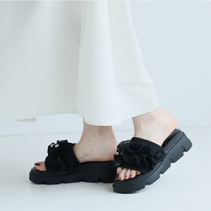 シアーフリル厚底サンダル | VIVIAN COLLECTION | 詳細画像8 