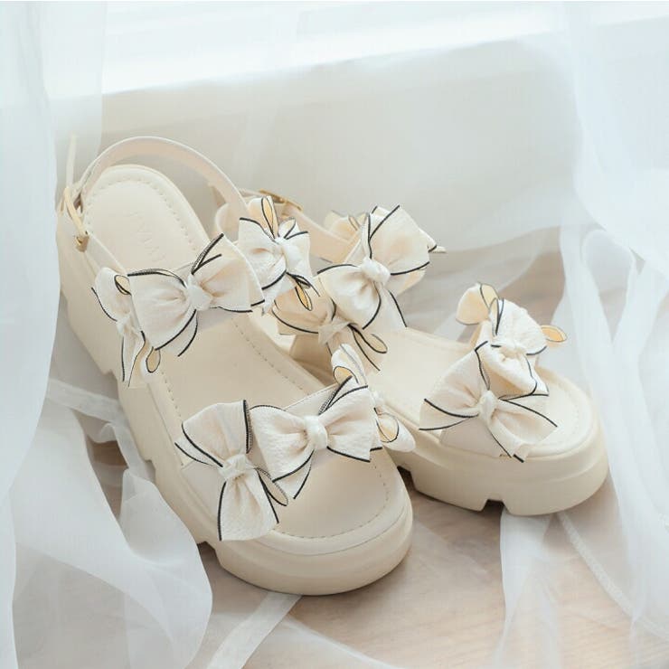 メニーリボン厚底スポーツサンダル | VIVIAN COLLECTION | 詳細画像6 