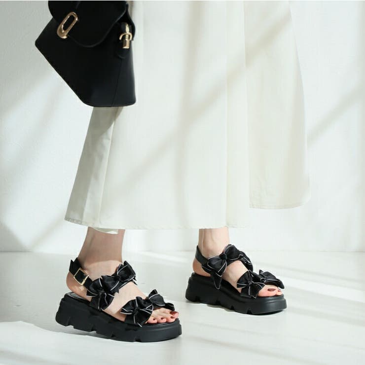 メニーリボン厚底スポーツサンダル | VIVIAN COLLECTION | 詳細画像10 