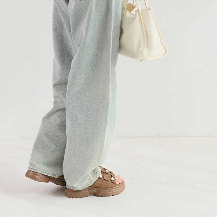 キラキラビジュー厚底ギャザーサンダル | VIVIAN COLLECTION | 詳細画像11 