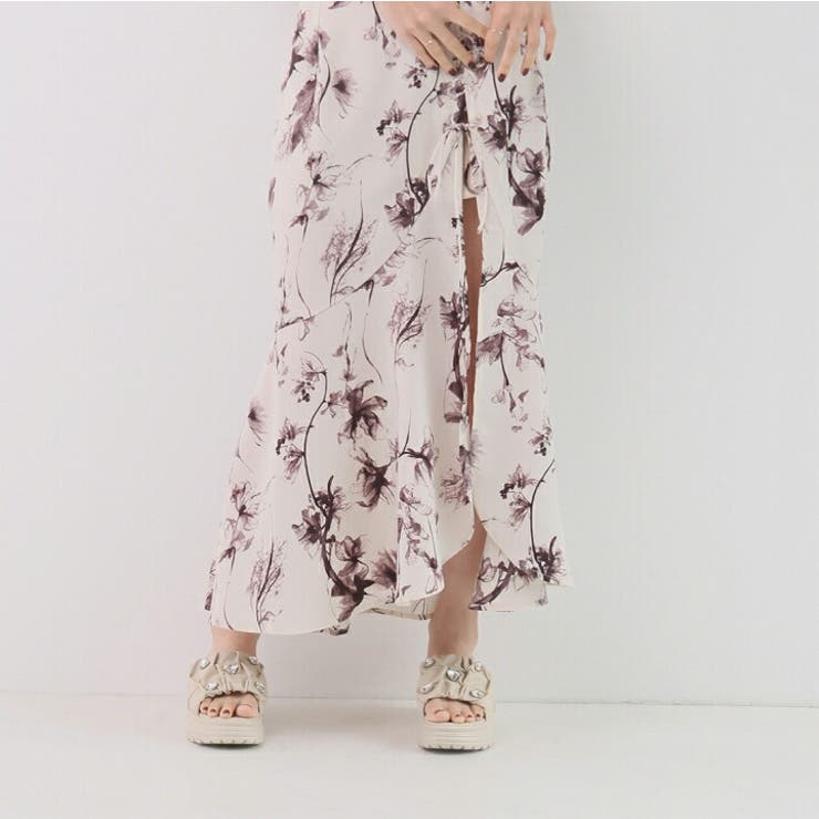 キラキラビジュー厚底ギャザーサンダル | VIVIAN COLLECTION | 詳細画像6 