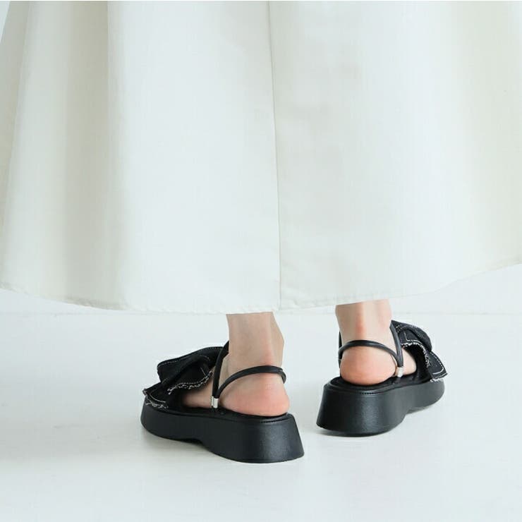 2WAY厚底ノットデザインサンダル | VIVIAN COLLECTION | 詳細画像7 