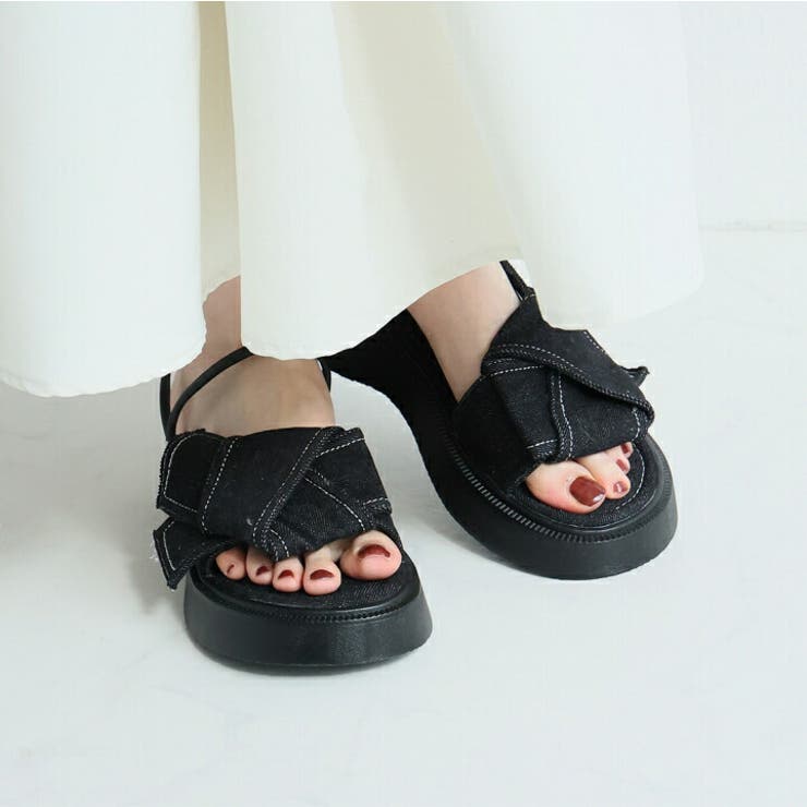 2WAY厚底ノットデザインサンダル | VIVIAN COLLECTION | 詳細画像8 