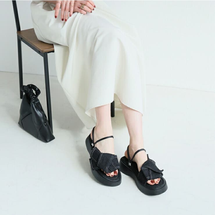 2WAY厚底ノットデザインサンダル | VIVIAN COLLECTION | 詳細画像9 