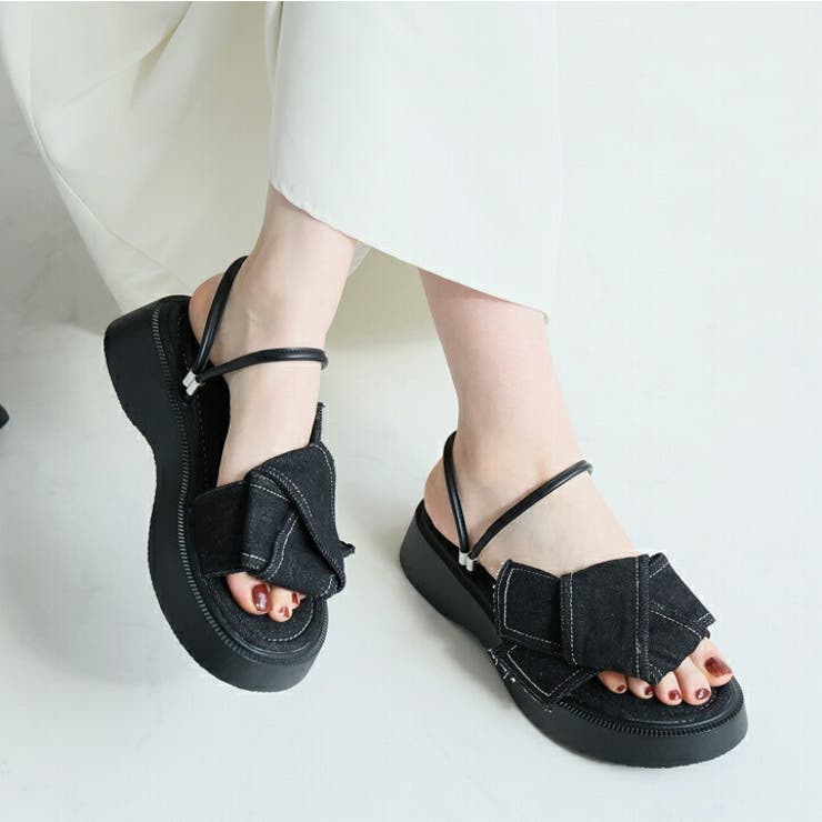 2WAY厚底ノットデザインサンダル | VIVIAN COLLECTION | 詳細画像10 