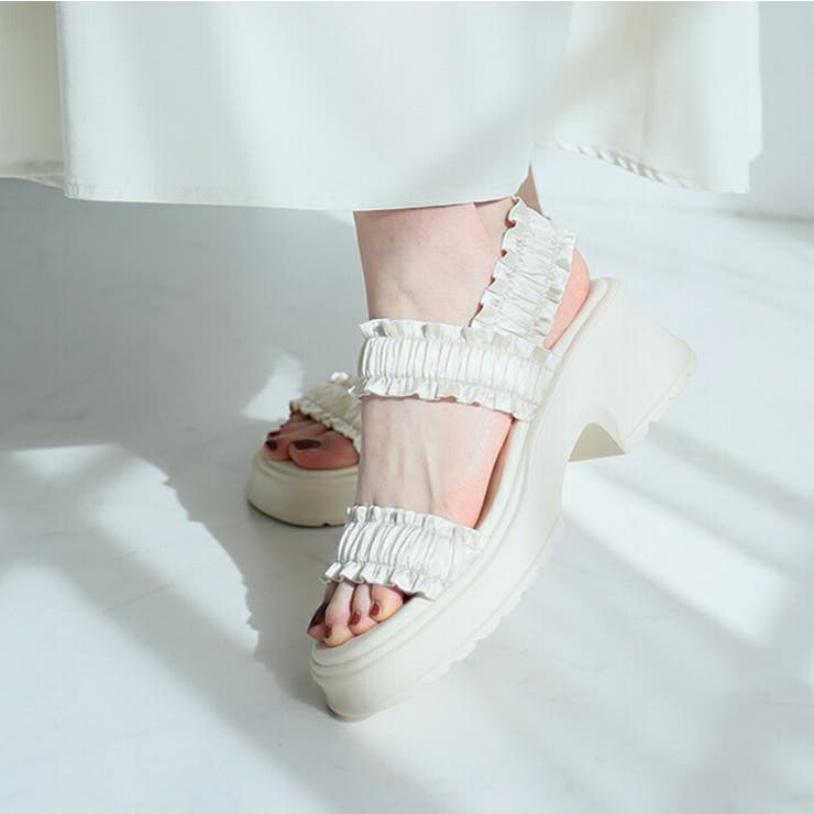 フリルギャザー厚底サンダル | VIVIAN COLLECTION | 詳細画像20 