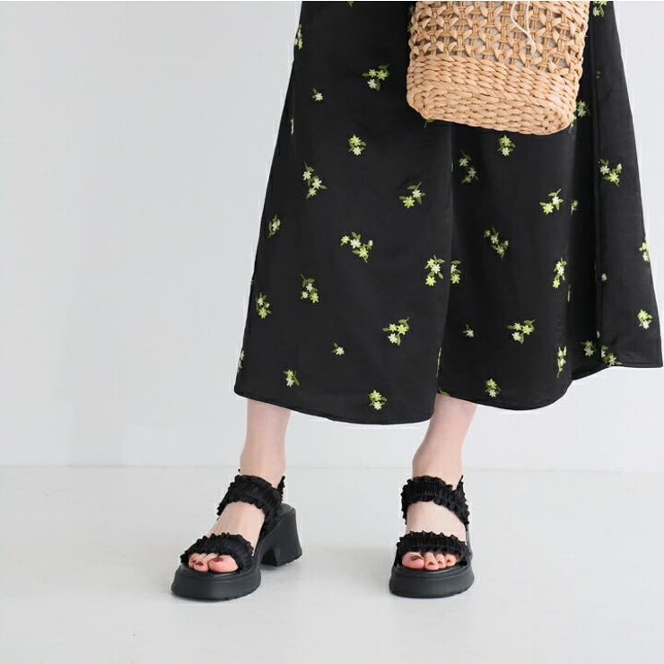 フリルギャザー厚底サンダル | VIVIAN COLLECTION | 詳細画像10 