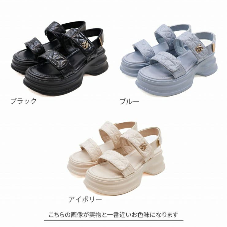 厚底モノグラムキルティングサンダル | VIVIAN COLLECTION | 詳細画像2 