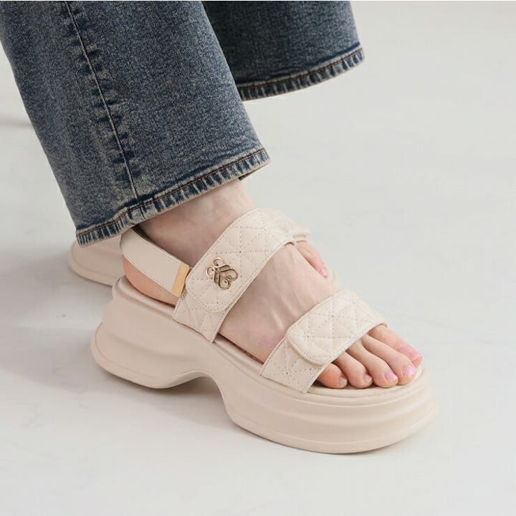 厚底モノグラムキルティングサンダル | VIVIAN COLLECTION | 詳細画像14 