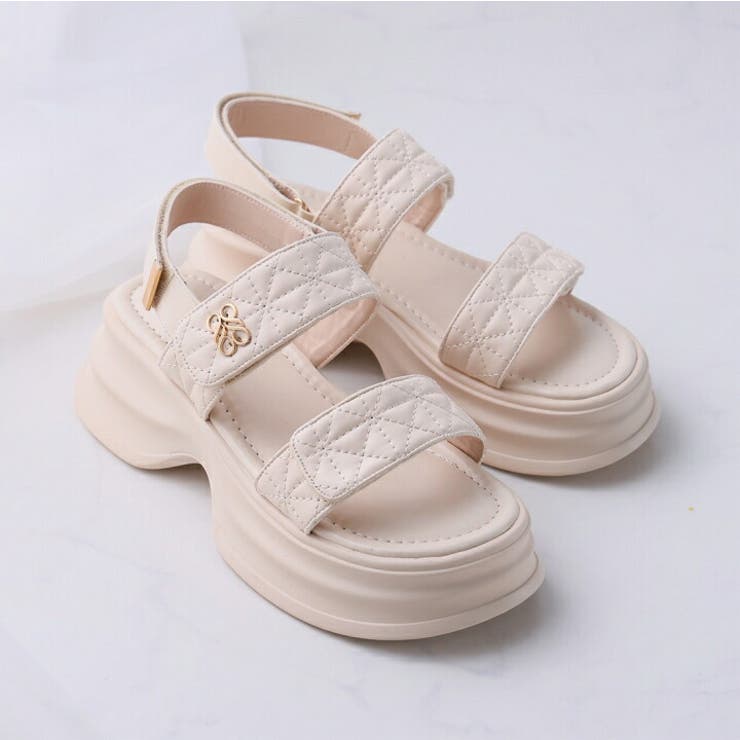 厚底モノグラムキルティングサンダル | VIVIAN COLLECTION | 詳細画像15 