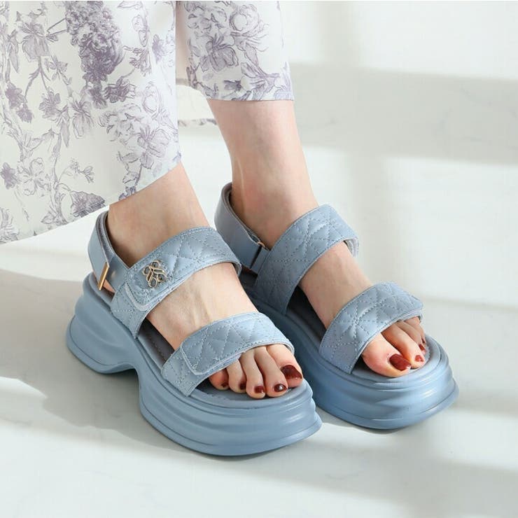 厚底モノグラムキルティングサンダル | VIVIAN COLLECTION | 詳細画像19 