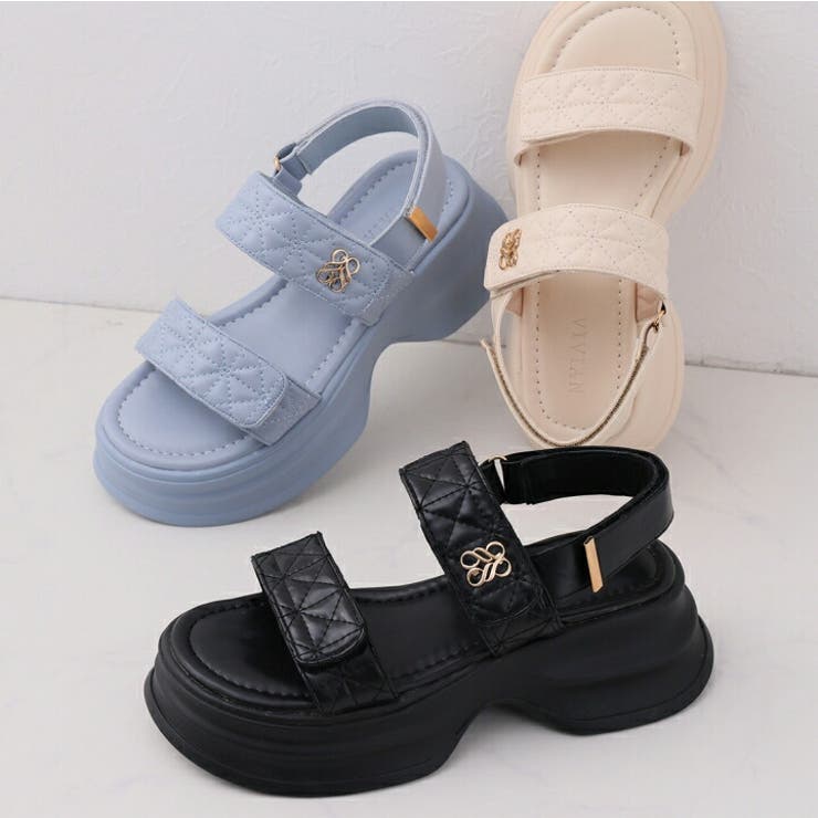 厚底モノグラムキルティングサンダル | VIVIAN COLLECTION | 詳細画像5 