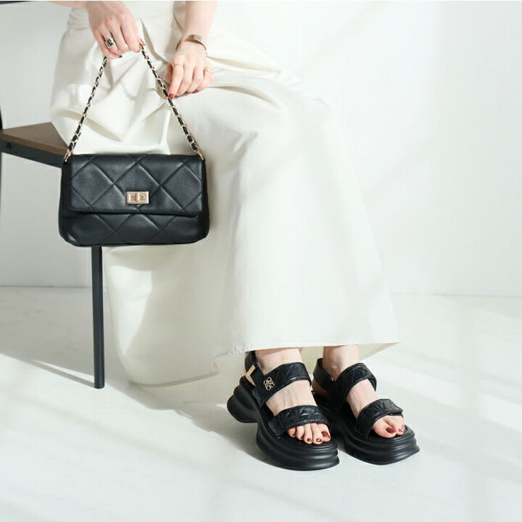 厚底モノグラムキルティングサンダル | VIVIAN COLLECTION | 詳細画像8 