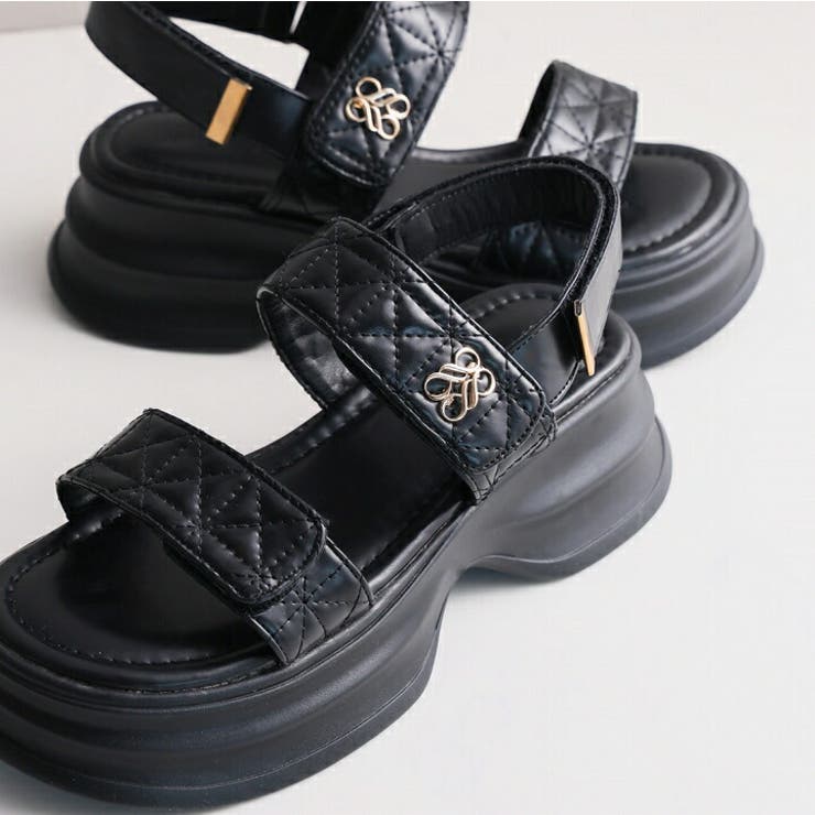 厚底モノグラムキルティングサンダル | VIVIAN COLLECTION | 詳細画像10 