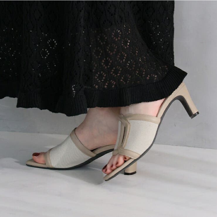 カットアウト異素材コンビミュールサンダル | VIVIAN COLLECTION | 詳細画像18 