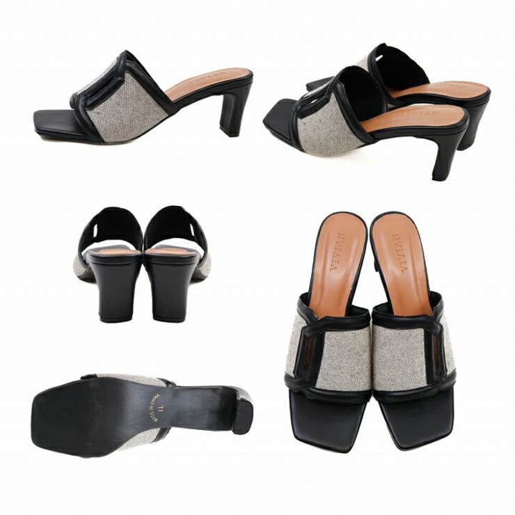 カットアウト異素材コンビミュールサンダル | VIVIAN COLLECTION | 詳細画像3 