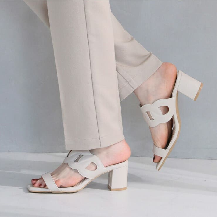 スクエアトゥカットワークミュールサンダル | VIVIAN COLLECTION | 詳細画像13 