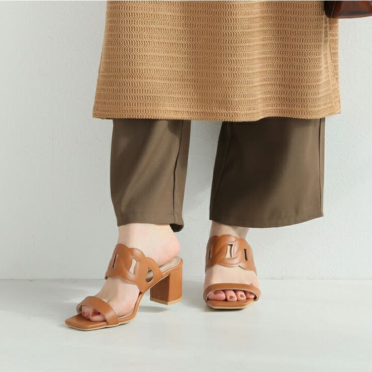 スクエアトゥカットワークミュールサンダル | VIVIAN COLLECTION | 詳細画像17 