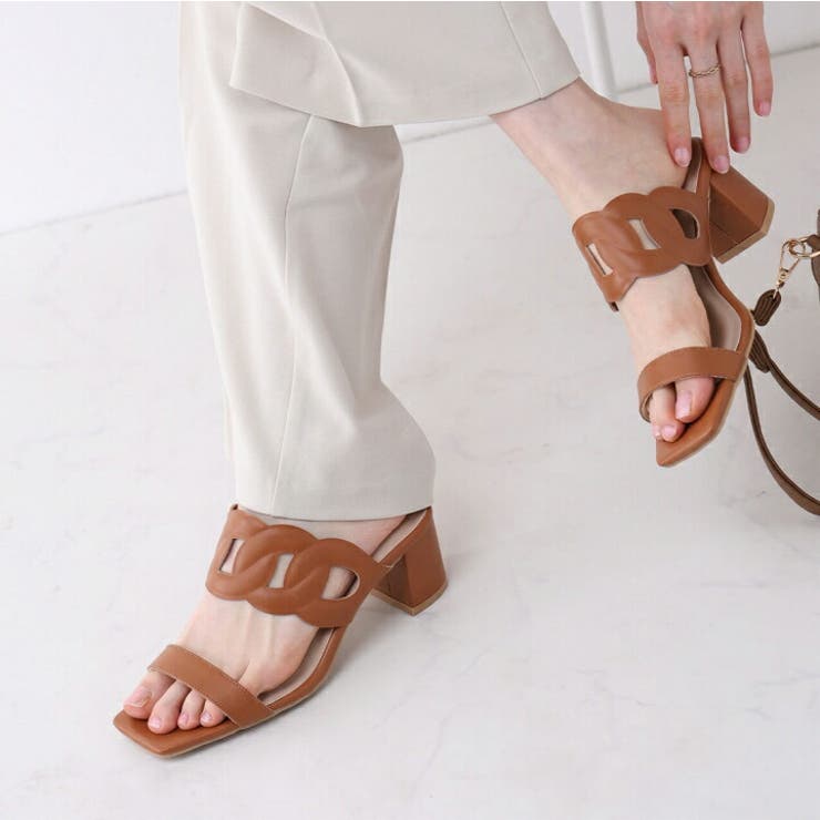 スクエアトゥカットワークミュールサンダル | VIVIAN COLLECTION | 詳細画像19 