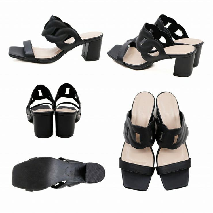 スクエアトゥカットワークミュールサンダル | VIVIAN COLLECTION | 詳細画像3 