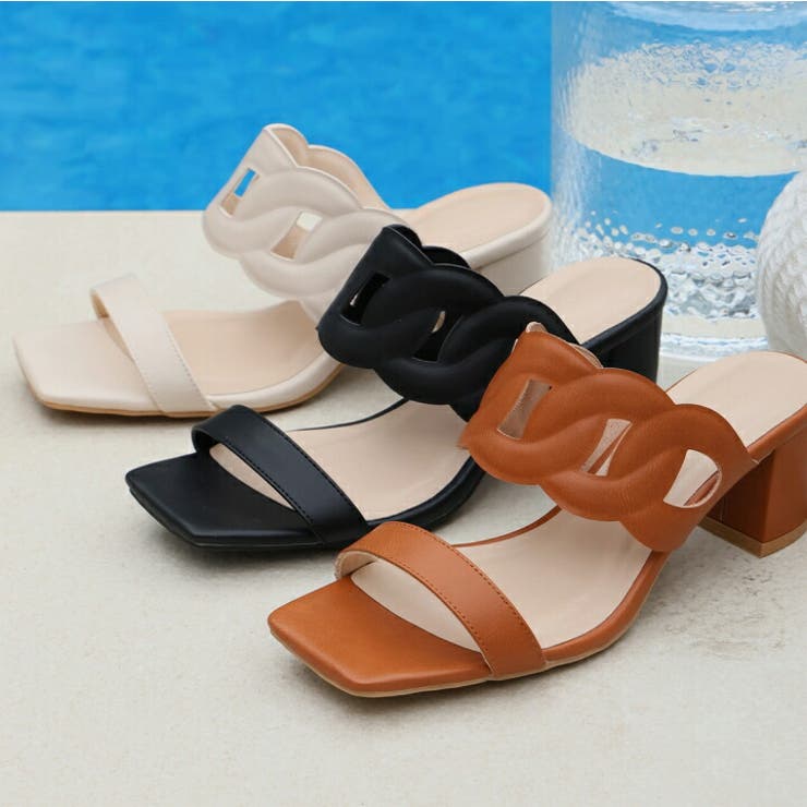 スクエアトゥカットワークミュールサンダル | VIVIAN COLLECTION | 詳細画像6 