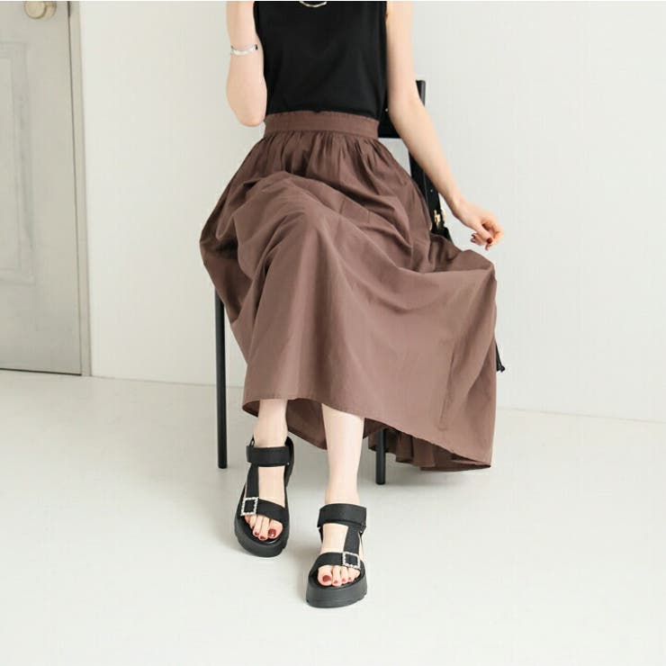 キラキラビジューバックル厚底サンダル | VIVIAN COLLECTION | 詳細画像13 