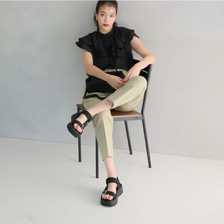 キラキラビジューバックル厚底サンダル | VIVIAN COLLECTION | 詳細画像9 