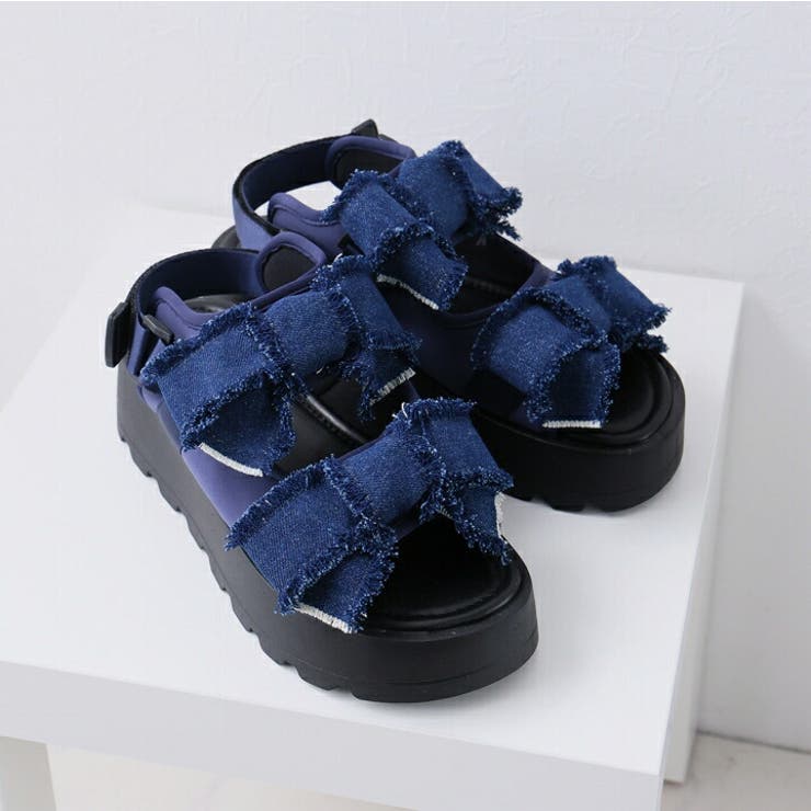 ダブルビッグリボン厚底サンダル | VIVIAN COLLECTION | 詳細画像16 
