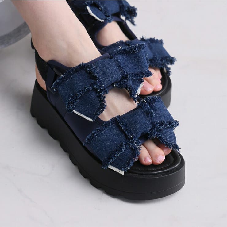 ダブルビッグリボン厚底サンダル | VIVIAN COLLECTION | 詳細画像19 