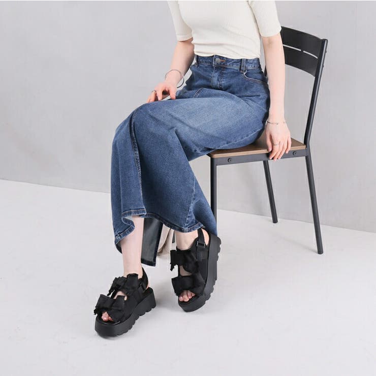 ダブルビッグリボン厚底サンダル | VIVIAN COLLECTION | 詳細画像10 