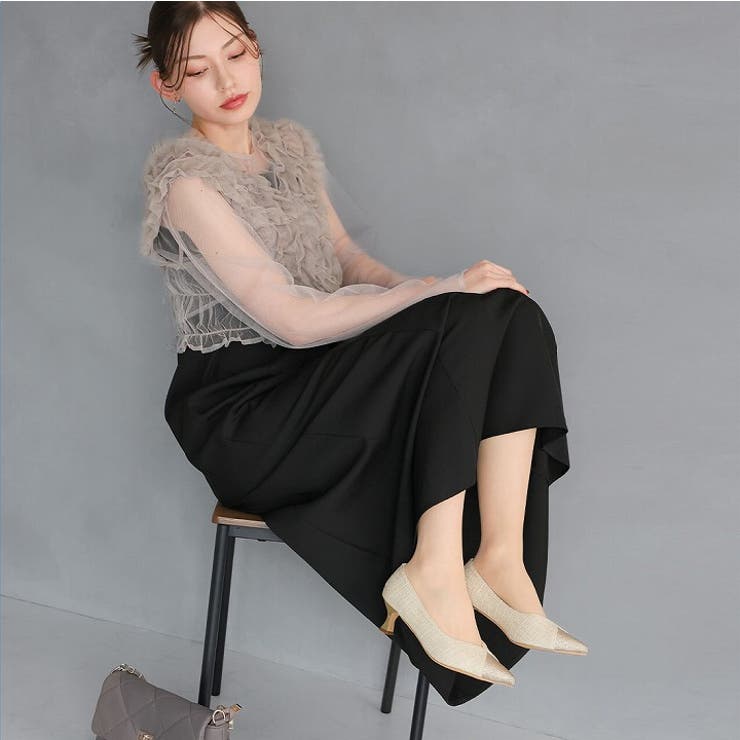 キラキラグリッタートゥ切り替えデザインパンプス | VIVIAN COLLECTION | 詳細画像20 