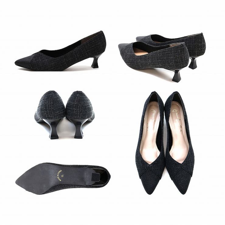 キラキラグリッタートゥ切り替えデザインパンプス | VIVIAN COLLECTION | 詳細画像3 