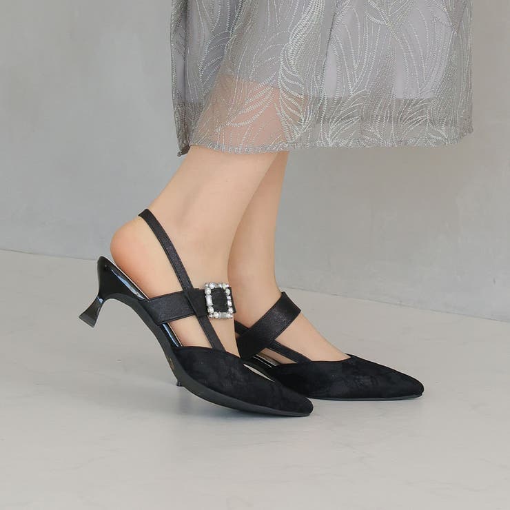 キラキラビジューバックルスリングバックパンプス | VIVIAN COLLECTION | 詳細画像11 