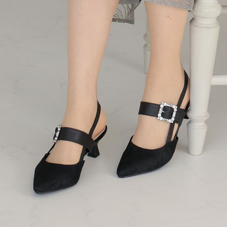 キラキラビジューバックルスリングバックパンプス | VIVIAN COLLECTION | 詳細画像14 