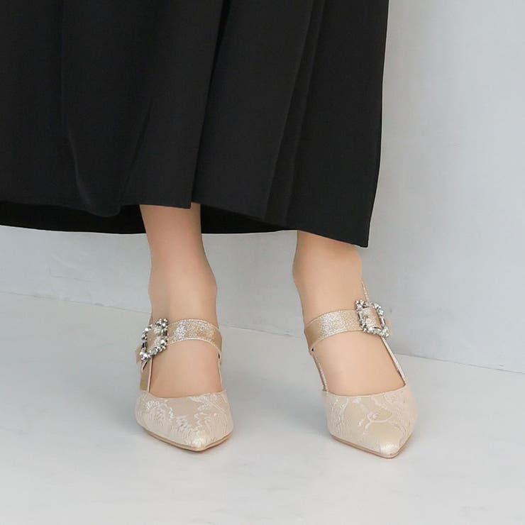 キラキラビジューバックルスリングバックパンプス | VIVIAN COLLECTION | 詳細画像17 