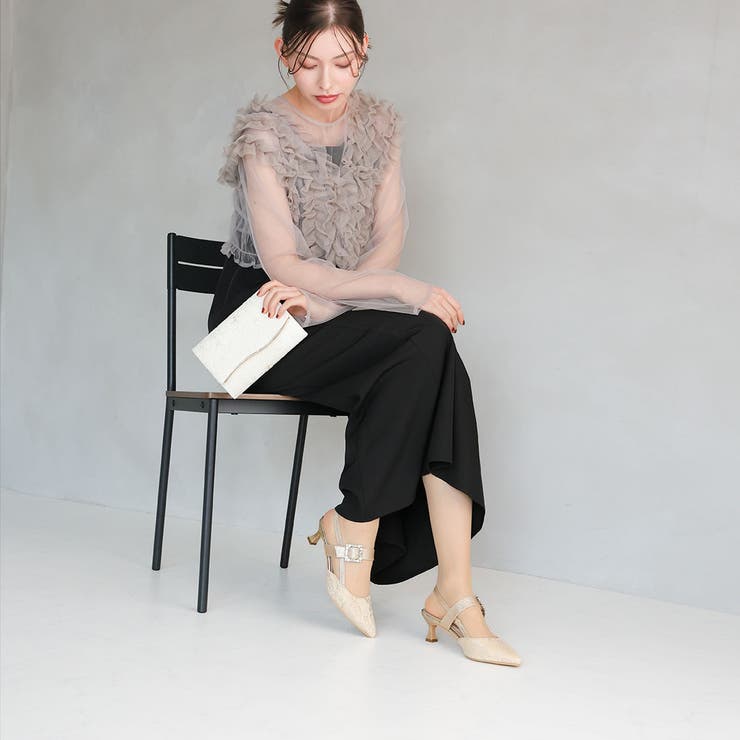 キラキラビジューバックルスリングバックパンプス | VIVIAN COLLECTION | 詳細画像20 